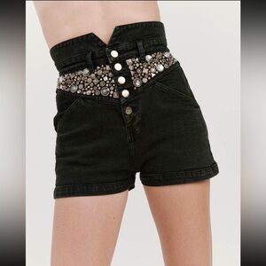 Stoned Immaculate Studded Louise High Waist Short size 27
